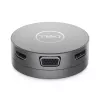 DELL Pro 7-in-1 USB-C Travel Hub - DA310, Kabelgebunden, USB 3.2 Gen 2 (3.1 Gen 2) Type-C, 10,100,1000 Mbit/s, Silber, 3840 x 2160 Pixel, 1920 x 1080 Pixel