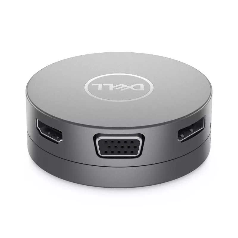 DELL Pro 7-in-1 USB-C Travel Hub - DA310, Kabelgebunden, USB 3.2 Gen 2 (3.1 Gen 2) Type-C, 10,100,1000 Mbit/s, Silber, 3840 x 2160 Pixel, 1920 x 1080 Pixel