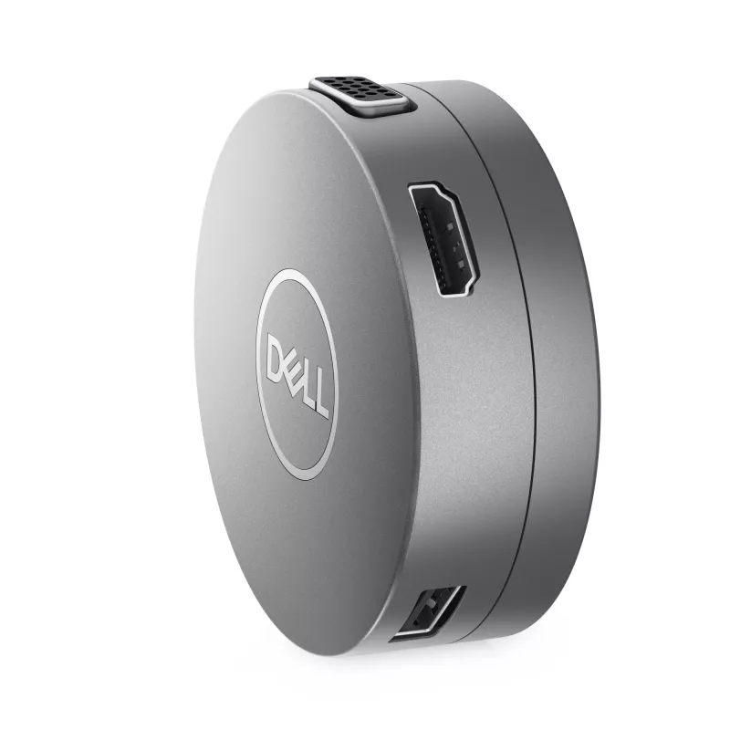 DELL Pro 7-in-1 USB-C Travel Hub - DA310, Kabelgebunden, USB 3.2 Gen 2 (3.1 Gen 2) Type-C, 10,100,1000 Mbit/s, Silber, 3840 x 2160 Pixel, 1920 x 1080 Pixel