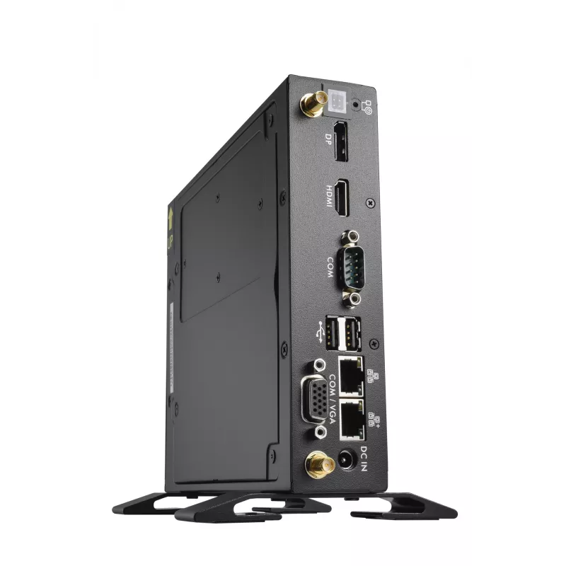 Shuttle XPC schlank Barebone DS50U, Intel Celeron 7305, 2x LAN (1x 2.5Gbit ,1x 1Gbit), 1xCOM,1xHDMI,1xDP, 1x VGA, lüfterlos, Dauerbetrieb 24/7