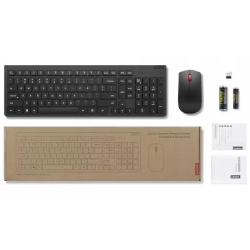 Kabellose Tastatur und Maus Lenovo 4X31N50746 QWERTY US-Englisch Schwarz