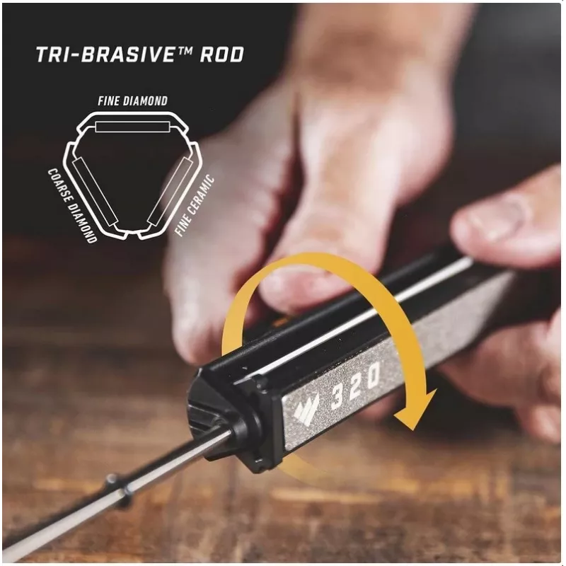 Messerschärfer Work Sharp Professional Precision Adjust 09DX068 — Durchziehschärfer, einstellbarer Winkel, schwarz, Nylongehäuse