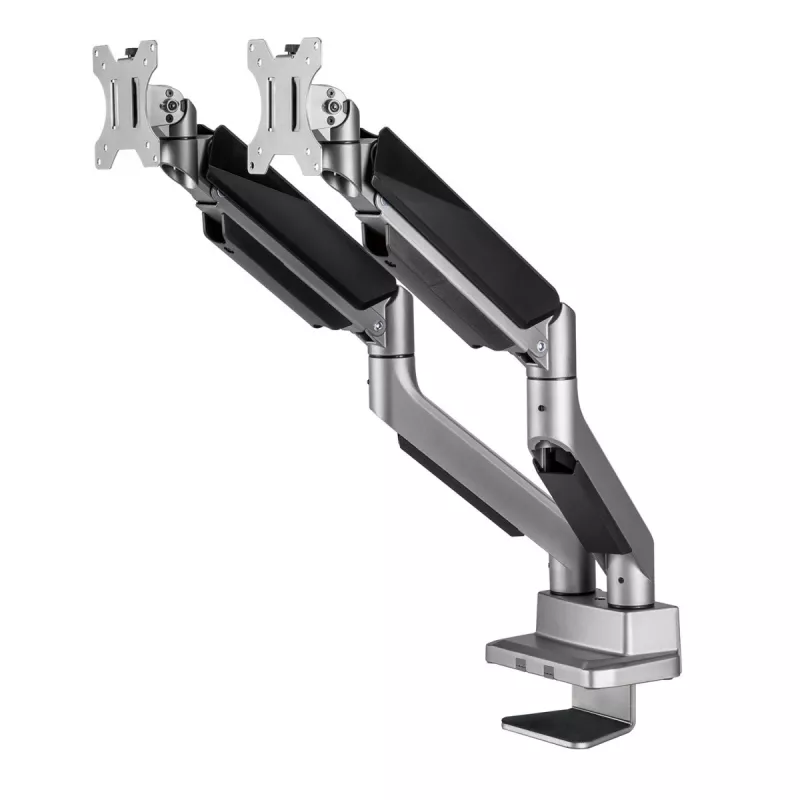Universal Ergo Office Dual Monitor Desktop Mount, Gas Spring 17-35 15kg, VESA 75x75 / 100x100, ER-446