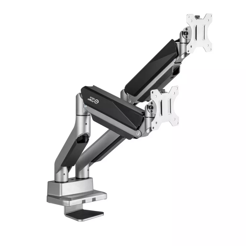 Universal Ergo Office Dual Monitor Desktop Mount, Gas Spring 17-35 15kg, VESA 75x75 / 100x100, ER-446