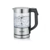 Wasserkocher SEVERIN WK3458, 0,5 L, 1100 W, Glas & Edelstahl, 5 Temperatureinstellungen, kabellos
