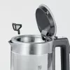 Wasserkocher SEVERIN WK3458, 0,5 L, 1100 W, Glas & Edelstahl, 5 Temperatureinstellungen, kabellos