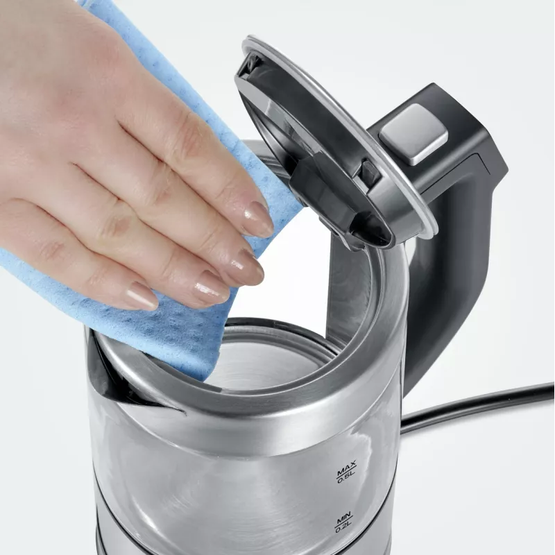 Wasserkocher SEVERIN WK3458, 0,5 L, 1100 W, Glas & Edelstahl, 5 Temperatureinstellungen, kabellos