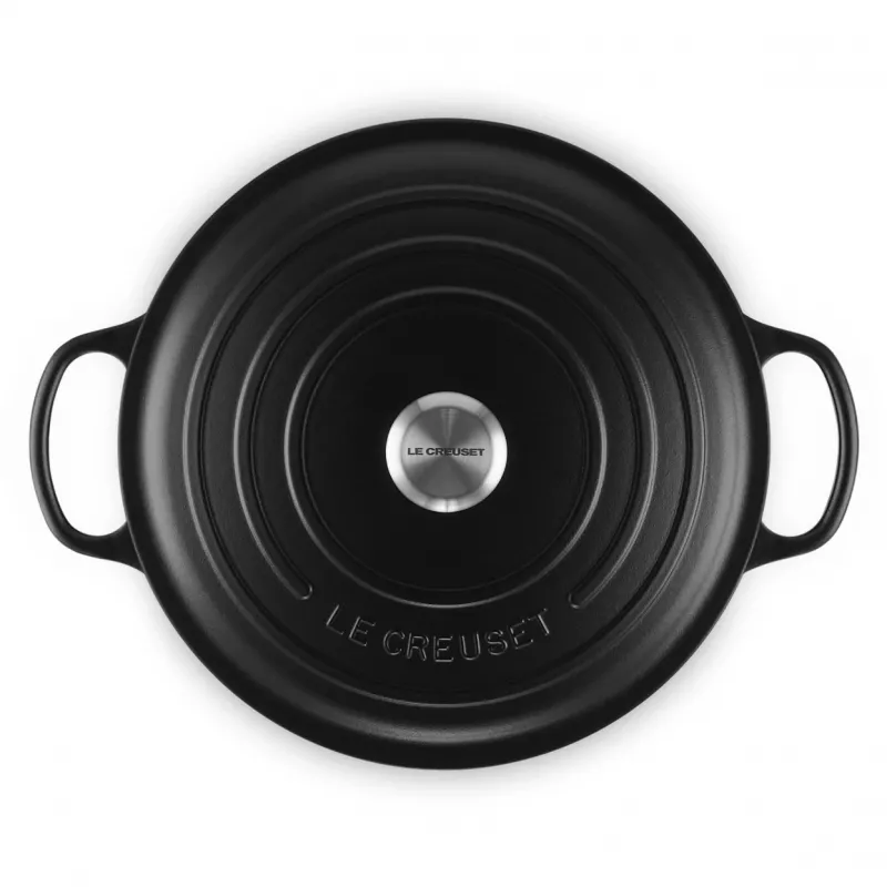 Le Creuset Signature Runder Dutch Oven 8,1 l Schwarz 30 cm