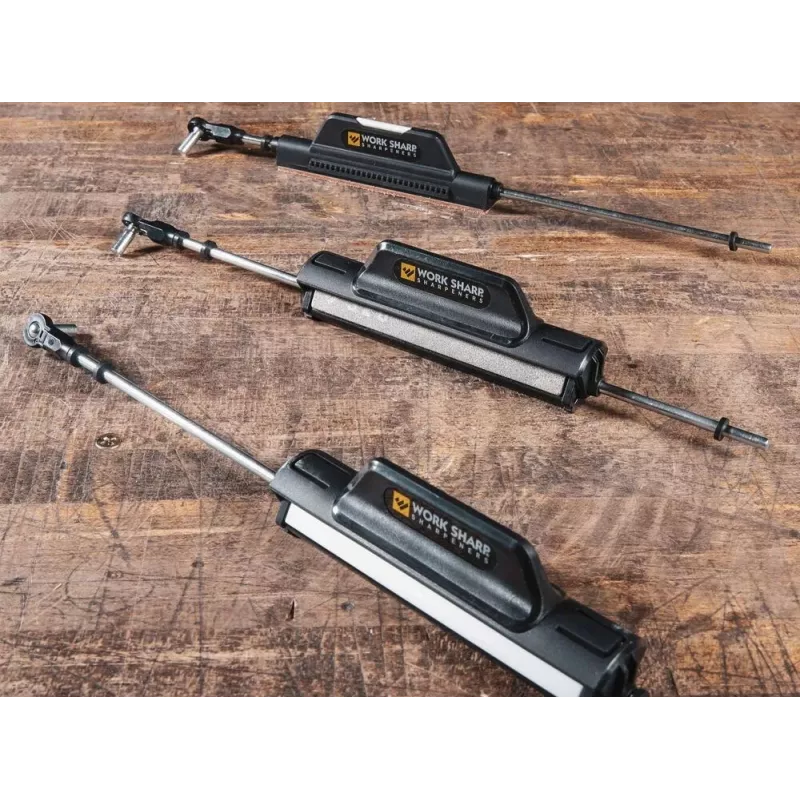 Durchzieh-Messerschärfer Work Sharp Precision Adjust Elite 09DX066 — einstellbarer Winkel, Diamantsteine, Lederfinish, Nylongehäuse