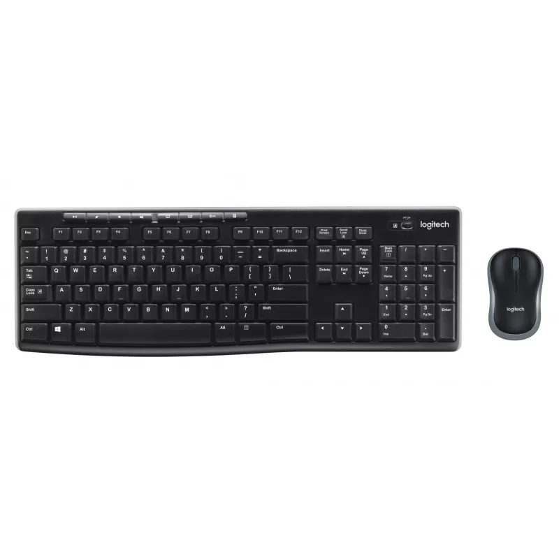 Logitech MK270 - Standard - Kabellos - RF Wireless - Schwarz - Maus enthalten