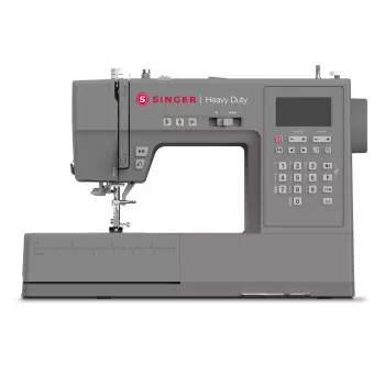 Singer HD6805C Heavy Duty Computerized Nähmaschine, 586 Stiche, 9 Knopflöcher, Grau