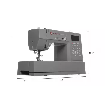 Singer HD6805C Heavy Duty Computerized Nähmaschine, 586 Stiche, 9 Knopflöcher, Grau