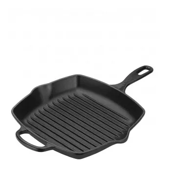 Le Creuset Signature Quadratische Grillpfanne 26 cm satinschwarz (20183260000422)