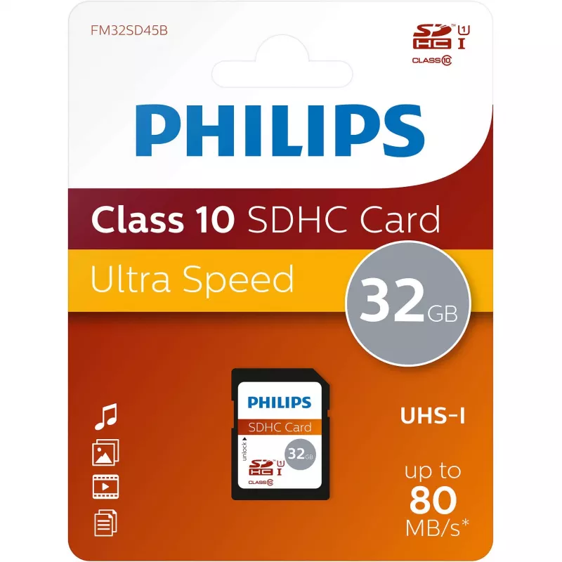 Flash-Speicher Philips 32 GB UHS-I FM32SD45B/10