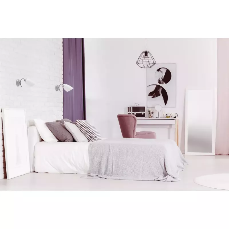 Wandleuchte ActiveJet NIKITA Nickel E27 einflammig, runder Metallschirm, IP20, 220–240 V, max. 60 W
