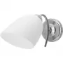 Wandleuchte ActiveJet NIKITA Nickel E27 einflammig, runder Metallschirm, IP20, 220–240 V, max. 60 W