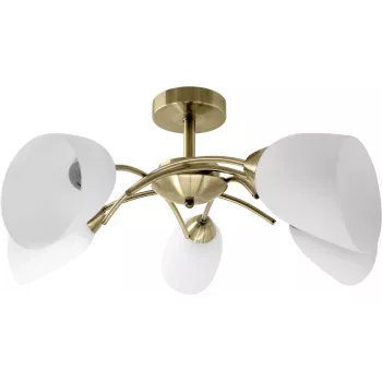 Klassischer Deckenleuchter-Pendelleuchte Activejet NIKITA Patina 5xE27 für Wohnzimmer