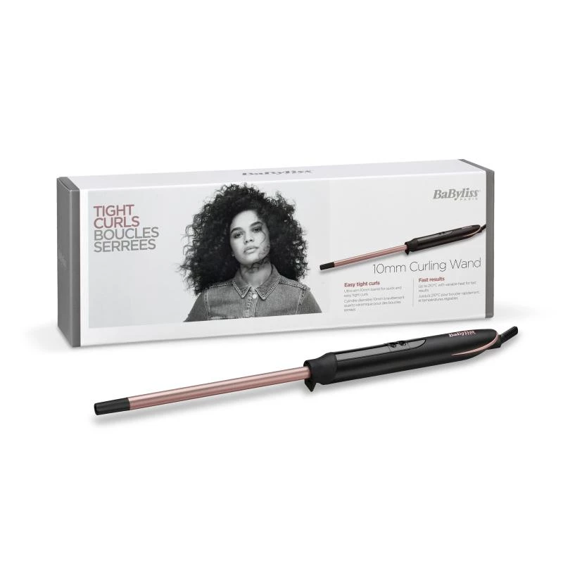 BaByliss C449E Tight Curls Curling Wand Warm Schwarz, Copper 2,5 m