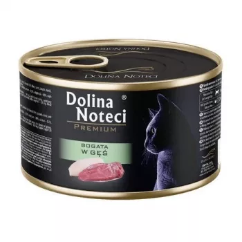 DOLINA NOTECI Premium Reich an Gans - Nassfutter für Katzen - 185g