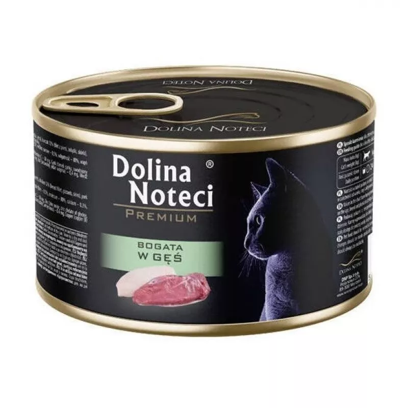 DOLINA NOTECI Premium Reich an Gans - Nassfutter für Katzen - 185g