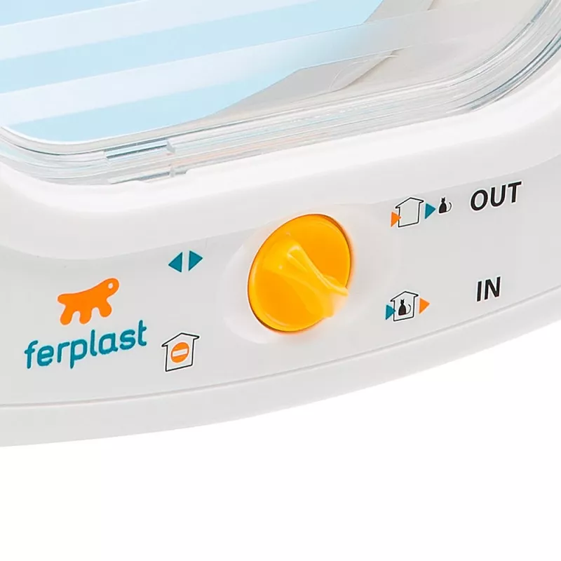 FERPLAST Swing 9 - Tür für mittelgroße Hunde und große Katzen, weiß
