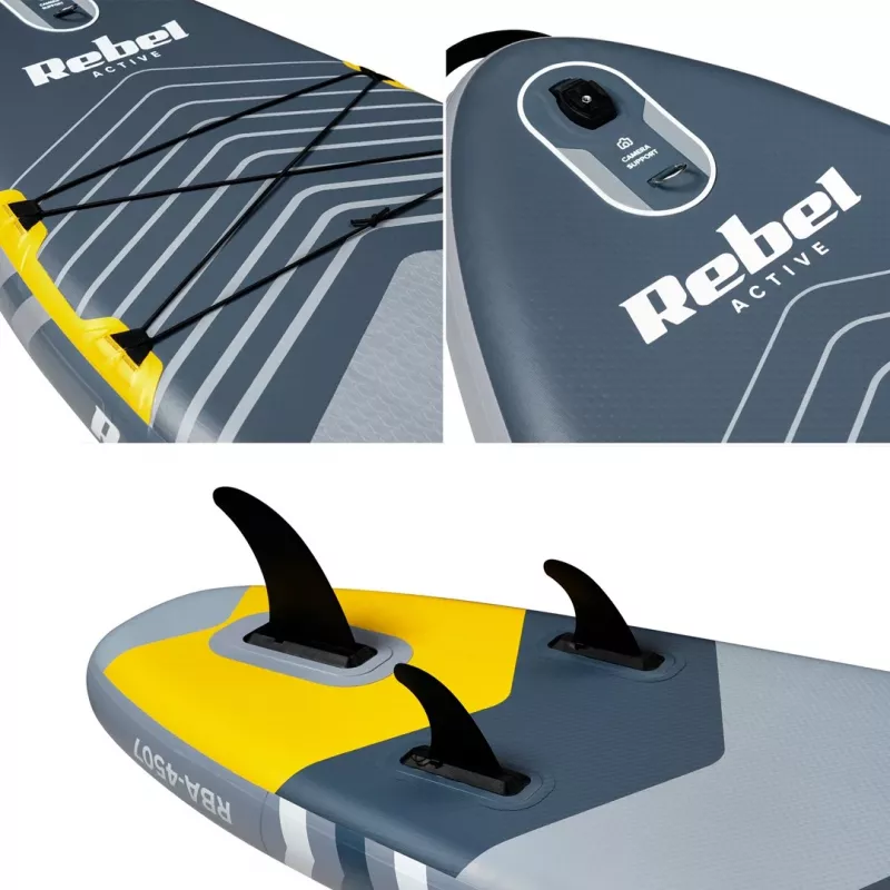 Aufblasbares SUP-Board Rebel ACTIVE 350x81x15 cm Set - Modell RBA-4500, Allround-Touring-Paddleboard