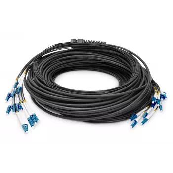 Digitus vorkonfektioniertes Glasfaser-Universal-Breakout-Kabel Einmoden-OS2 12 Fasern LC/UPC 100m