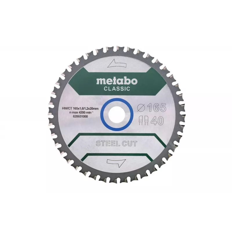 Kreissägeblatt Metabo 628651000 16,5 cm für Metall