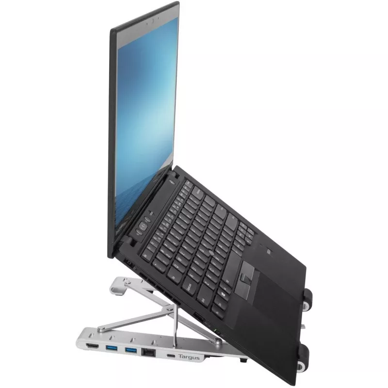 Tragbarer Ständer mit integriertem Dock Dockingstation + Notebook-Halter USB-C 3.2 Gen 1 Thunderbolt 3