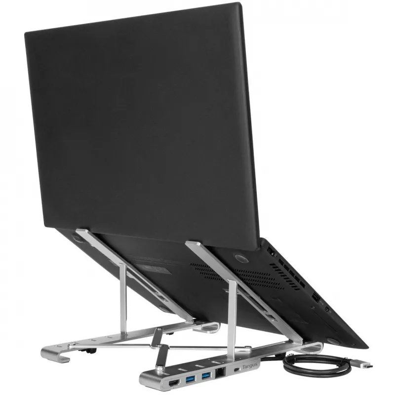 Tragbarer Ständer mit integriertem Dock Dockingstation + Notebook-Halter USB-C 3.2 Gen 1 Thunderbolt 3