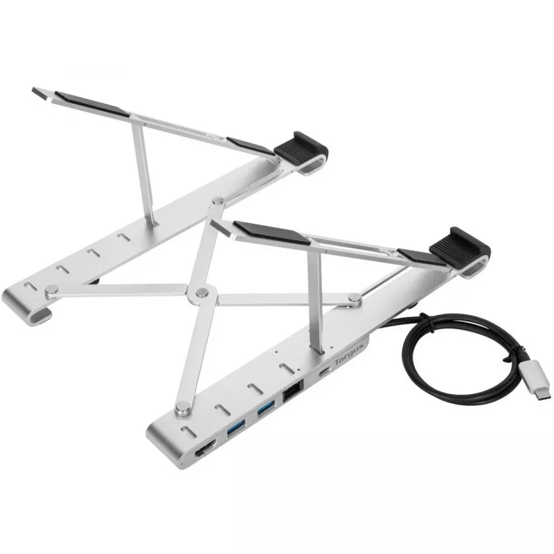 Tragbarer Ständer mit integriertem Dock Dockingstation + Notebook-Halter USB-C 3.2 Gen 1 Thunderbolt 3