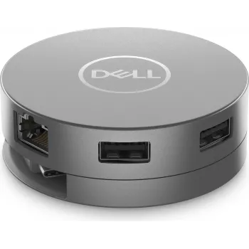DELL 6-in-1-USB-C-Multiport-Adapter - DA305 - Kabelgebunden - USB 3.2 Gen 2 (3.1 Gen 2) Type-C - 10,100,1000 Mbit/s - Silber - 3840 x 2160 Pixel - Dell (5H1R0)