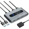 Techly USB 3.0 Switch 2 PC-Eingänge 4 Ausgänge - 4-Port - USB 2.0