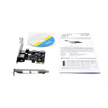 EXSYS 2-Port USB 3.2 Gen 1 PCIe Karte 3A Renesas