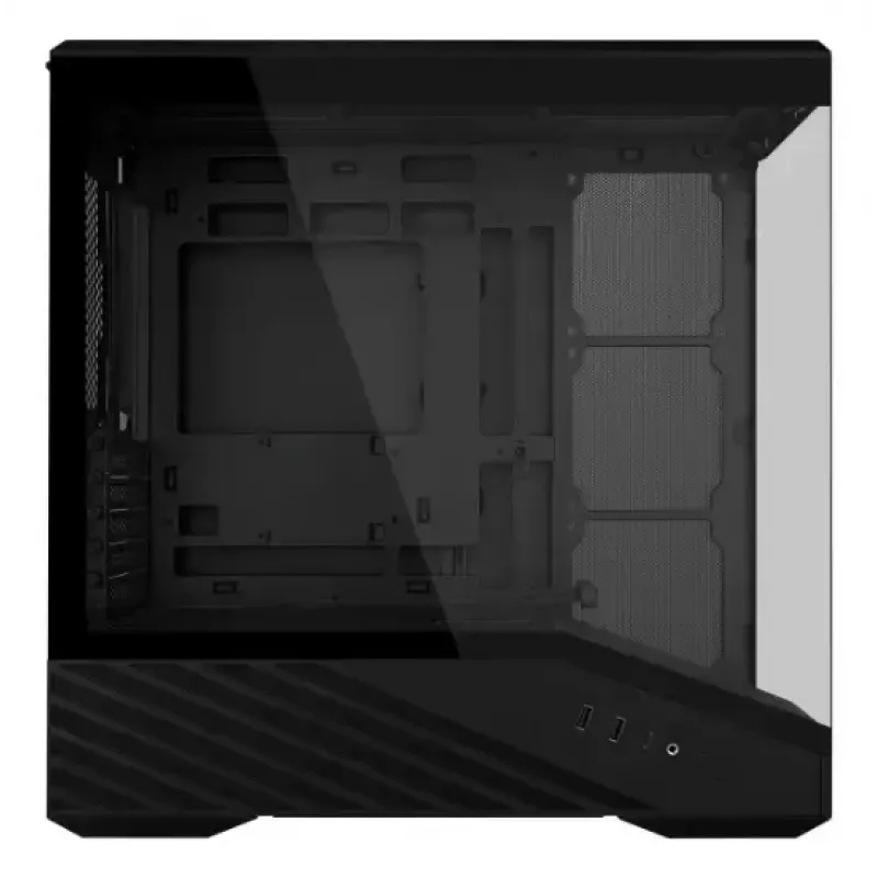 Mini-Tower-PC-Gehäuse Lian Li Vector V100R MINI — Mini-ITX/Micro-ATX, gehärtetes Glas, 3x120mm seitlich + 1x120mm rückseitiger Lüfter, 2x 2,5-Zoll + 1x 3,5-Zoll Einschübe, schwarz
