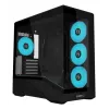 Mini-Tower-PC-Gehäuse Lian Li Vector V100R MINI — Mini-ITX/Micro-ATX, gehärtetes Glas, 3x120mm seitlich + 1x120mm rückseitiger Lüfter, 2x 2,5-Zoll + 1x 3,5-Zoll Einschübe, schwarz