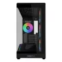 Mini-Tower-PC-Gehäuse Lian Li Vector V100R MINI — Mini-ITX/Micro-ATX, gehärtetes Glas, 3x120mm seitlich + 1x120mm rückseitiger Lüfter, 2x 2,5-Zoll + 1x 3,5-Zoll Einschübe, schwarz