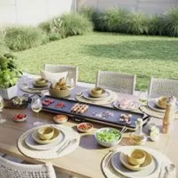 Elektrische Grillplatte Tristar BP-2669 schlank XL Schwarz – flache Kochfläche für Indoor-Grillen