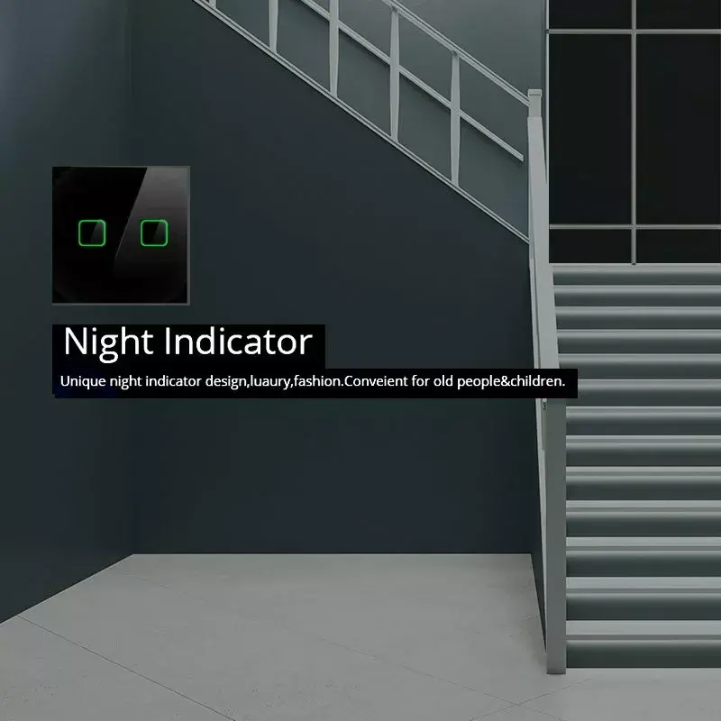 Wandlichtschalter MACLEAN MCE712B Single Touch – smarter Einfachschalter