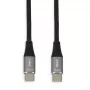 USB-Typ-C-Hub IBOX IKUTC1B — 4-Port-USB-Hub mit USB-C-Eingang und 4 × USB-A-Ports, USB 2.0, 1 m geflochtenes Kabel, max. 3 A, schwarz