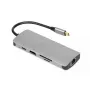 Interface Hub IBOX IUH3RJ4K USB Type-C auf USB 3.2 Gen 1 Type-A (3 Ports), USB 3.2 Gen 2 Type-C, RJ-45, 5000 Mbit/s, Silber