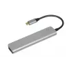 Docking-Hub IBOX IUH3SL4K USB Type-C 5 Gbit/s, HDMI 4K@30Hz, PD bis 100 W, 2x USB-A, 2x USB-C, Kartenleser, Silber
