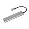 Docking-Hub IBOX IUH3SL4K USB Type-C 5 Gbit/s, HDMI 4K@30Hz, PD bis 100 W, 2x USB-A, 2x USB-C, Kartenleser, Silber