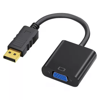 DisplayPort-auf-VGA-Adapter IBOX IADPVGA, DisplayPort-Stecker auf 15-polige VGA-Buchse, unterstützt 1080p, silber