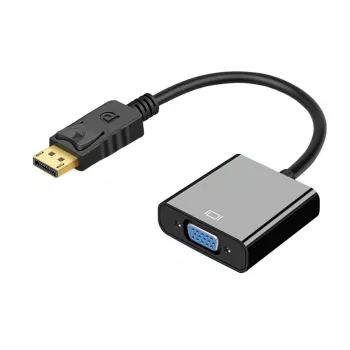 DisplayPort-auf-VGA-Adapter IBOX IADPVGA, DisplayPort-Stecker auf 15-polige VGA-Buchse, unterstützt 1080p, silber
