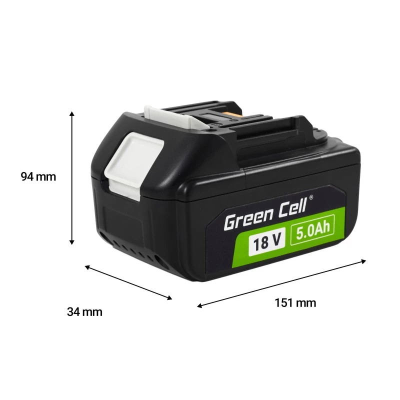 Battery Grün Cell PTMA18V5 Lithium-Ion 5Ah 600g