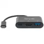 Manhattan USB-C-Dock/Hub, Ports (x3): HDMI, USB-A und USB-C, 5 Gbit/s (USB 3.2 Gen1 alias USB 3.0), mit Power Delivery (60W) zum USB-C-Port (Hinweis: zusätzliches USB-C-Netzteil und USB-