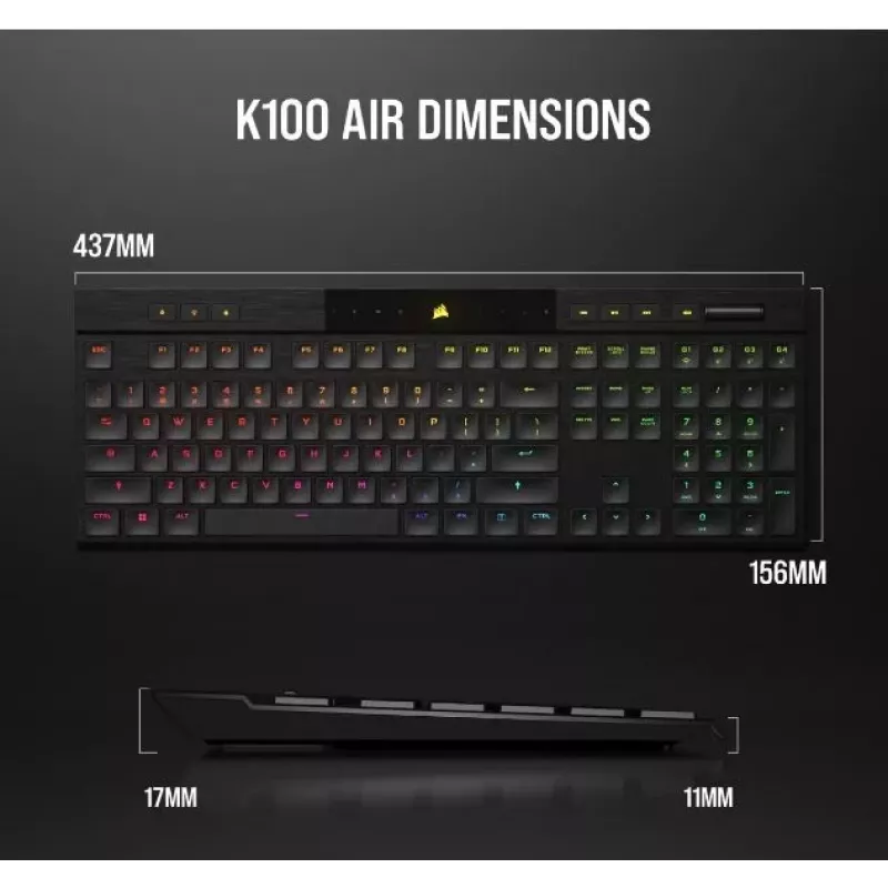 Tastatur K100 RGB Air Wireless Ultra Thin Cherry MX