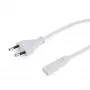 Netzkabel Gembird PC-184/2-W — 1,8 m, Typ-C-Stecker auf C8-Kupplung, weiß