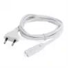 Netzkabel Gembird PC-184/2-W — 1,8 m, Typ-C-Stecker auf C8-Kupplung, weiß